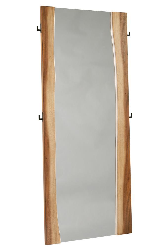Winslow Smokey Walnut and Coffee Bean Standing Mirror by Coaster at Eve Furniture