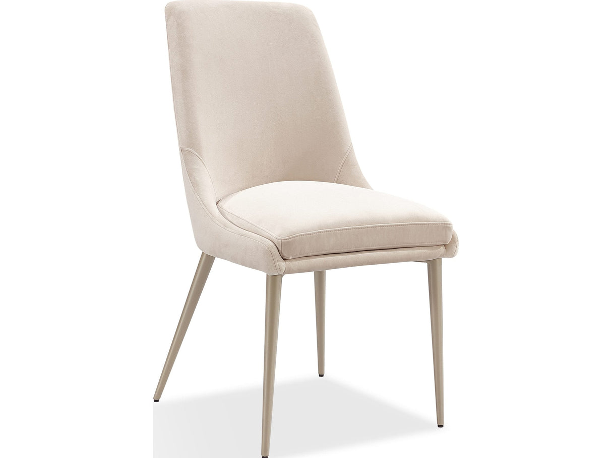 Winston Cream/Champagne Upholstered Metal Leg Dining Chair (Set of 2)