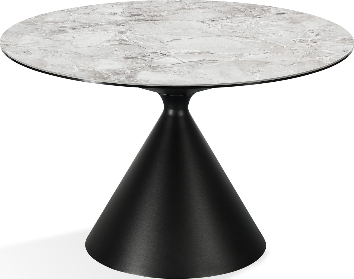 Winston Grigio Stone Top Metal Base Round Dining Table by Modus Furniture at Eve Furniture