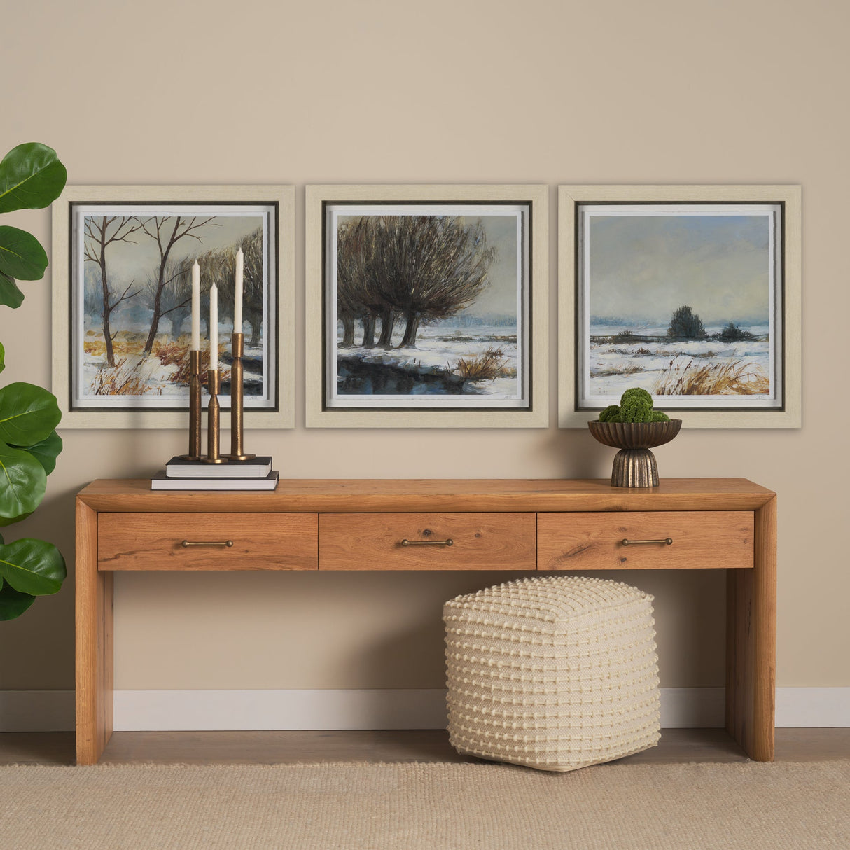 Winter Day III by Mercana Studio Hand Embelished Framed Artwork Matted under Glass by Mercana at Eve Furniture