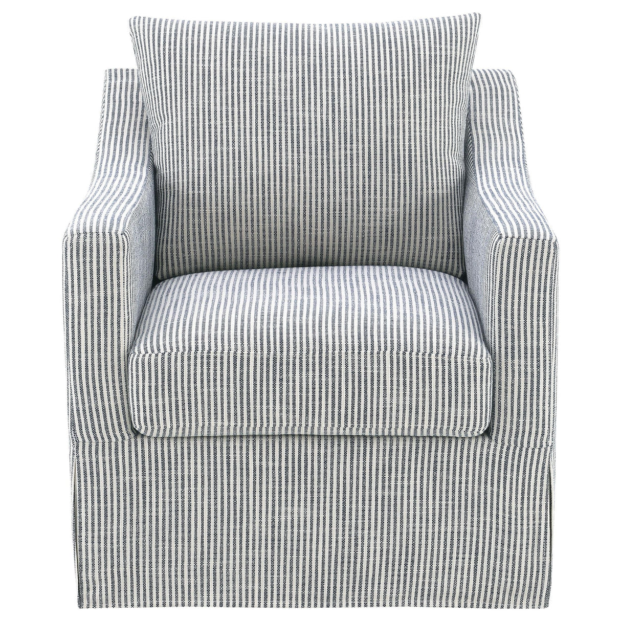 Winter Gray Upholstered Sloped Arm Accent Swivel Chair by Coaster at Eve Furniture