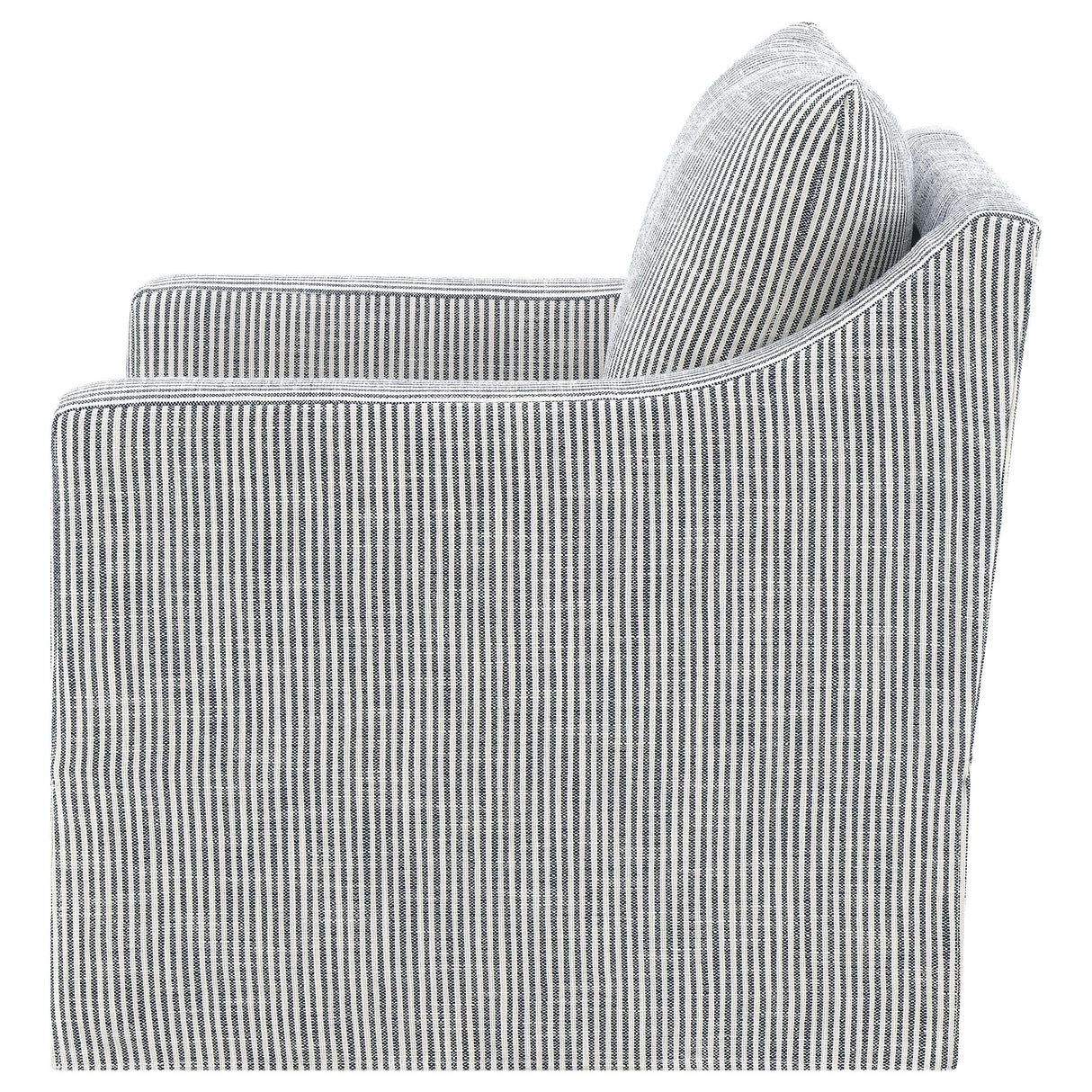 Winter Gray Upholstered Sloped Arm Accent Swivel Chair by Coaster at Eve Furniture