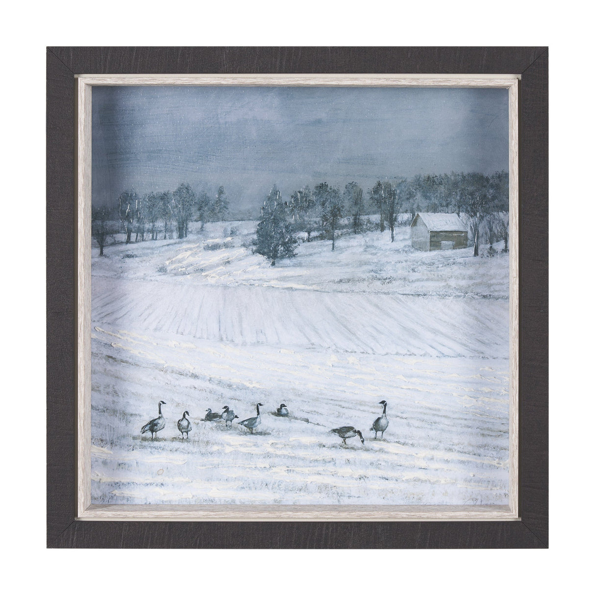 Winter On The Farm IV by Mercana Studio a Hand Embellished Framed Art Print by Mercana at Eve Furniture