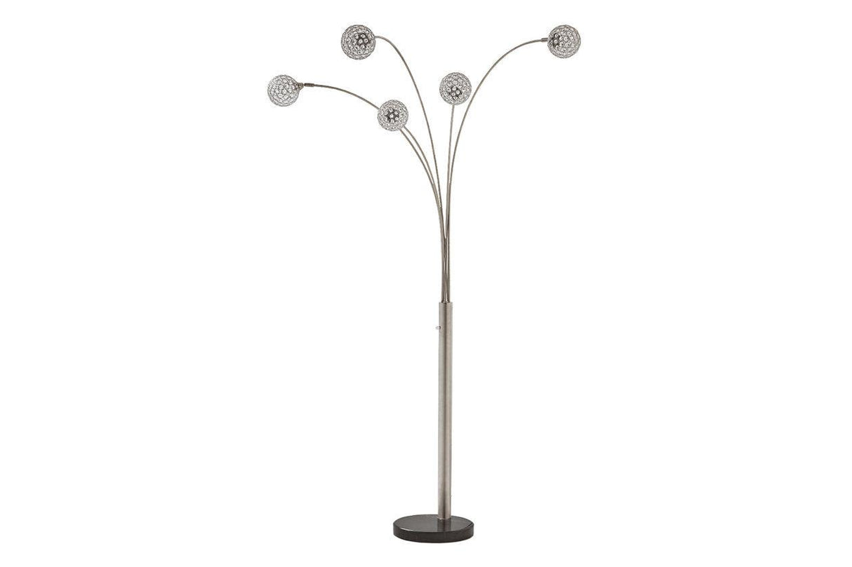 Winter Silver Finish Arc Lamp by Ashley at Eve Furniture
