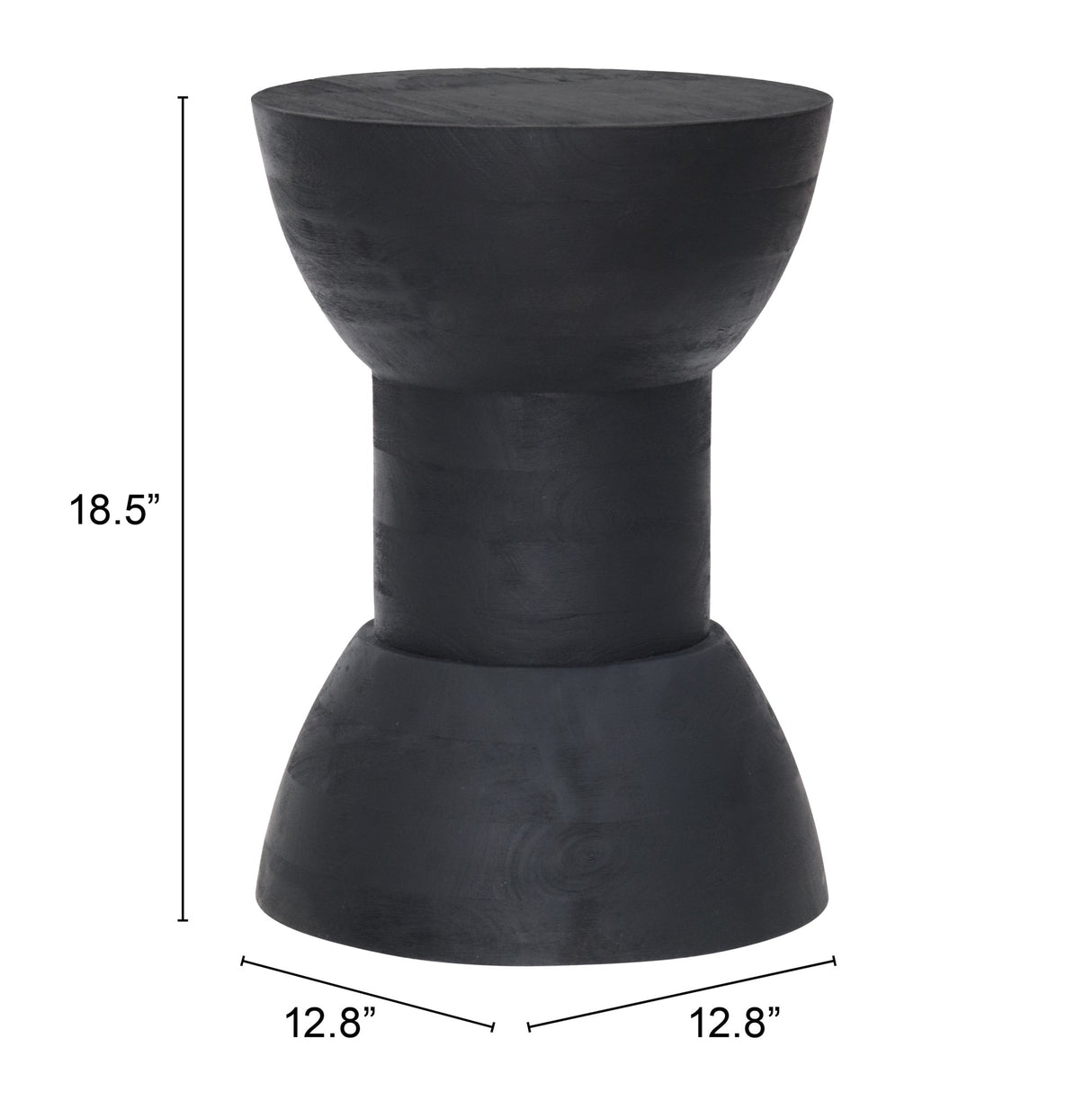 Wisdom Black Side Table by Zuomod at Eve Furniture