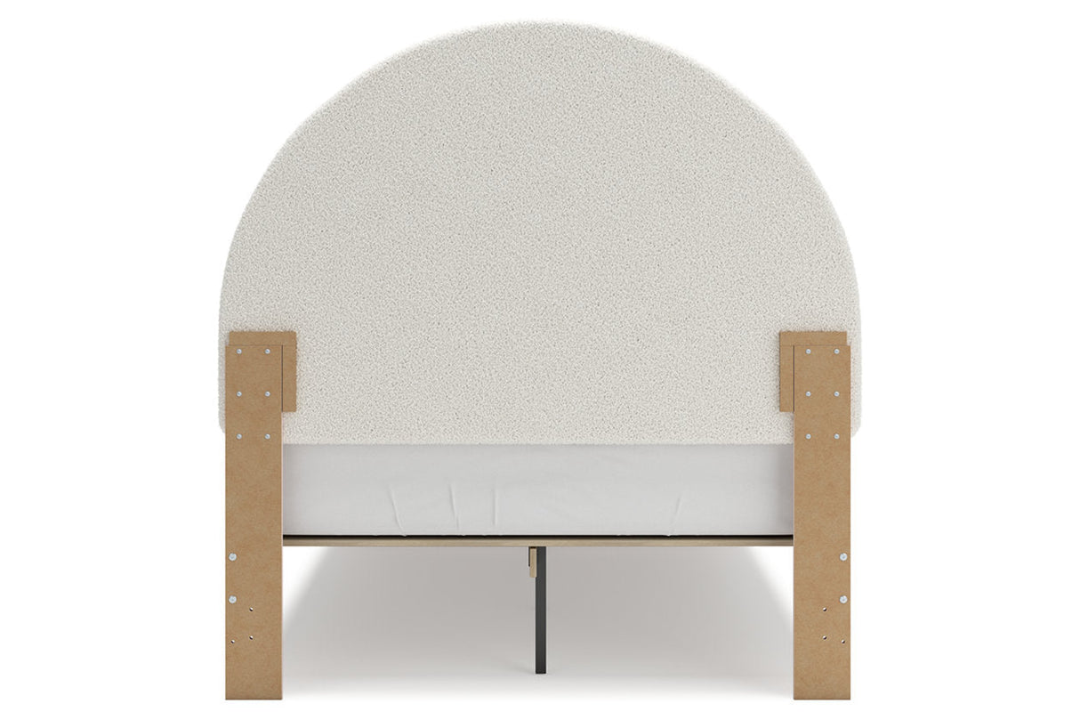 Wistenpine Blush Full Upholstered Platform Bed by Ashley at Eve Furniture