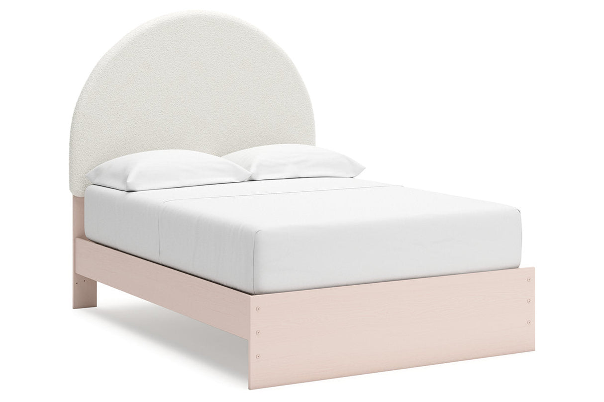 Wistenpine Blush Full Upholstered Platform Bed by Ashley at Eve Furniture
