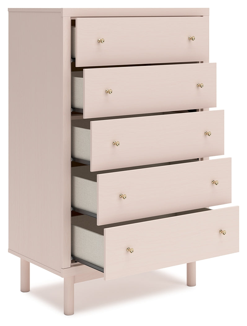 Wistenpine Blush Upholstered Youth Platform Bedroom Set by Ashley at Eve Furniture