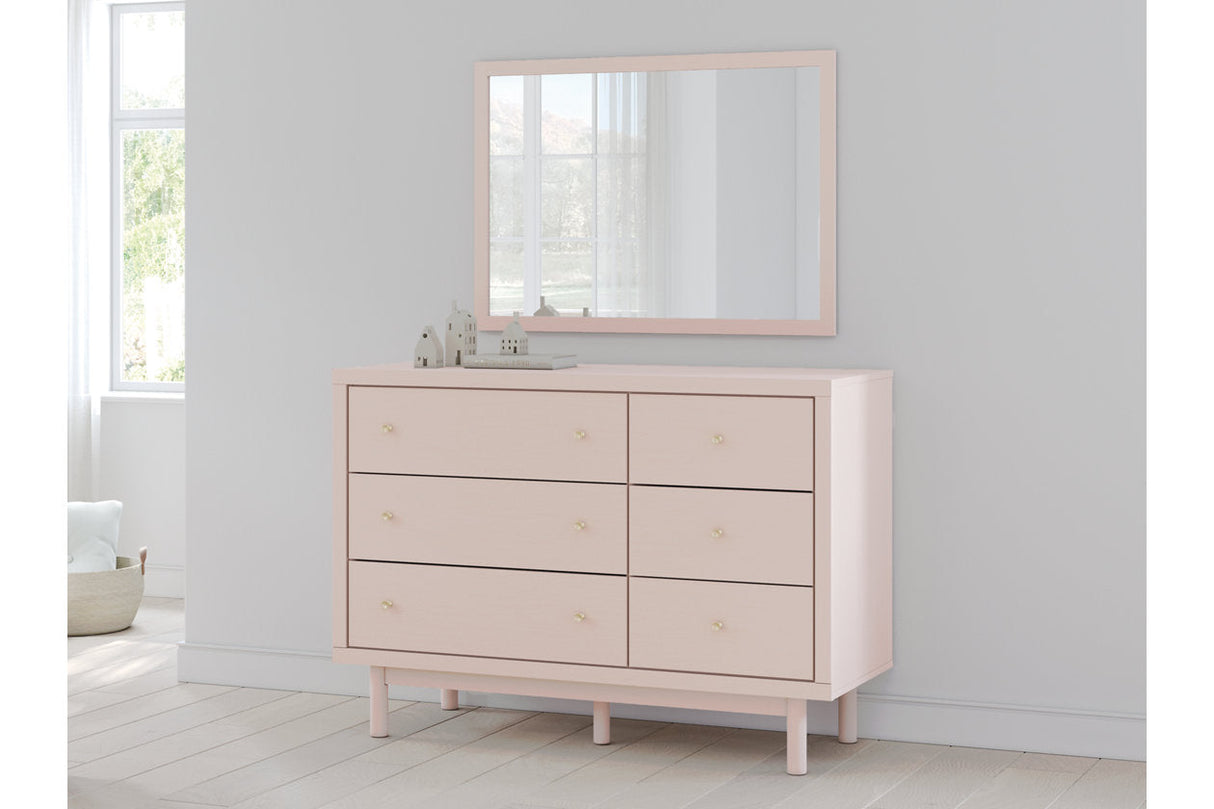 Wistenpine Blush Upholstered Youth Platform Bedroom Set by Ashley at Eve Furniture