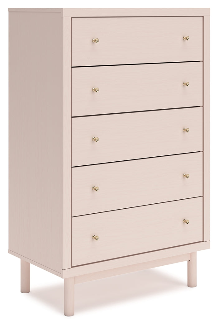 Wistenpine Blush Upholstered Youth Storage Platform Bedroom Set with 2 Drawers by Ashley at Eve Furniture