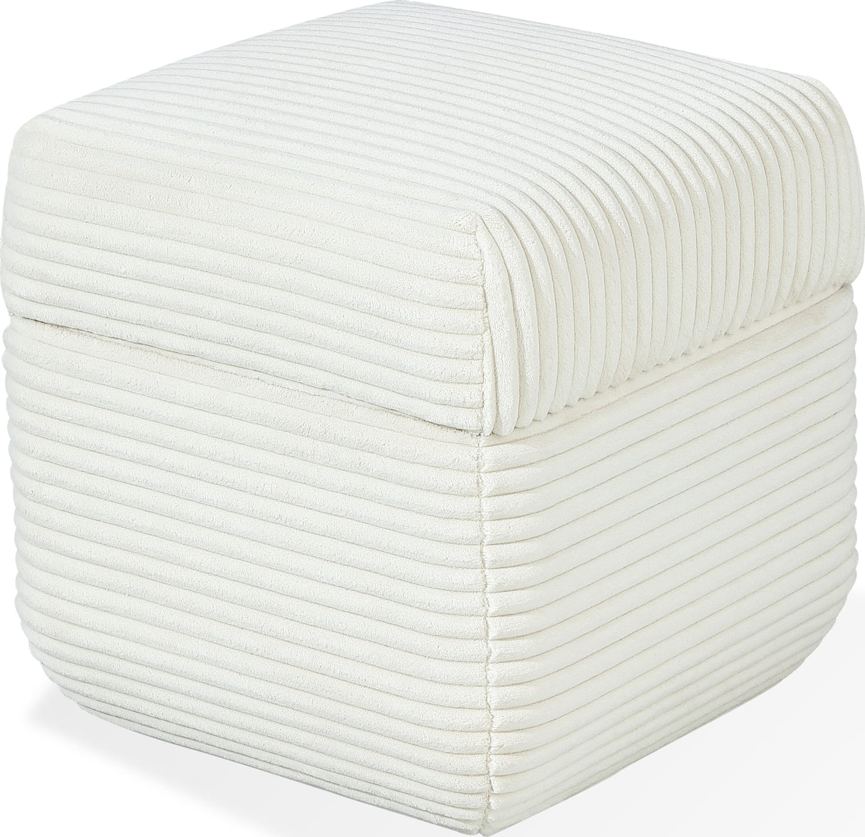 Wisteria Frosty Corduroy Upholstered Storage Ottoman by Modus Furniture at Eve Furniture