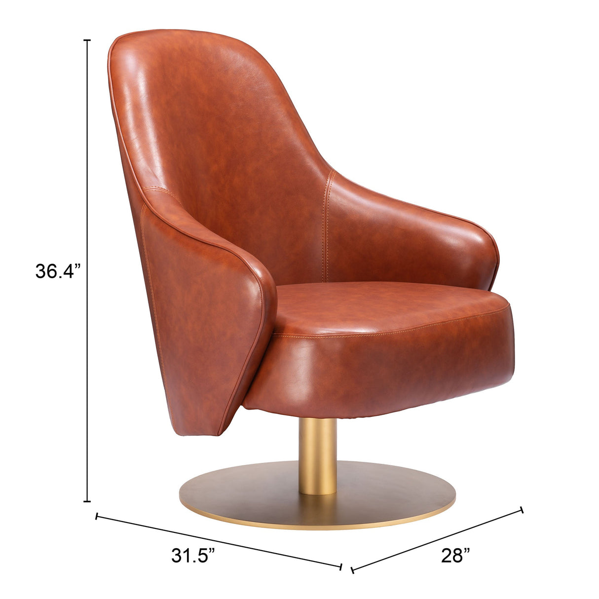 Withby Brown Accent Chair by Zuomod at Eve Furniture