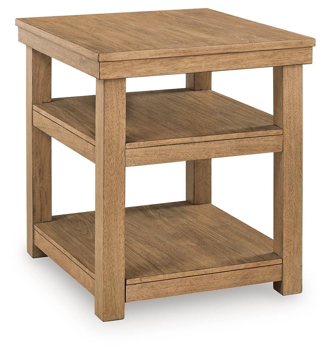 Wittenmyer Natural/Black Rectangular End Table