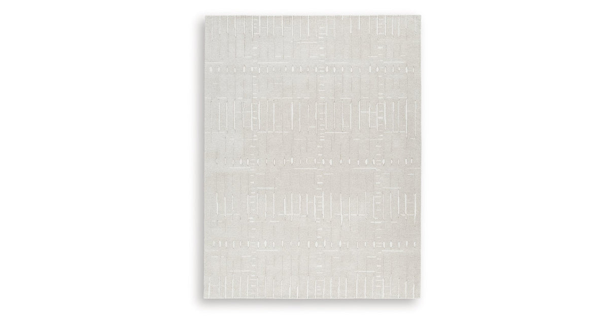 Wolbert Tan/Ivory Large Rug by Ashley at Eve Furniture