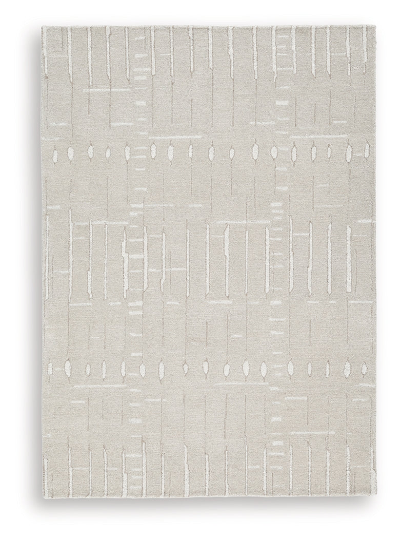 Wolbert Tan/Ivory Medium Rug by Ashley at Eve Furniture