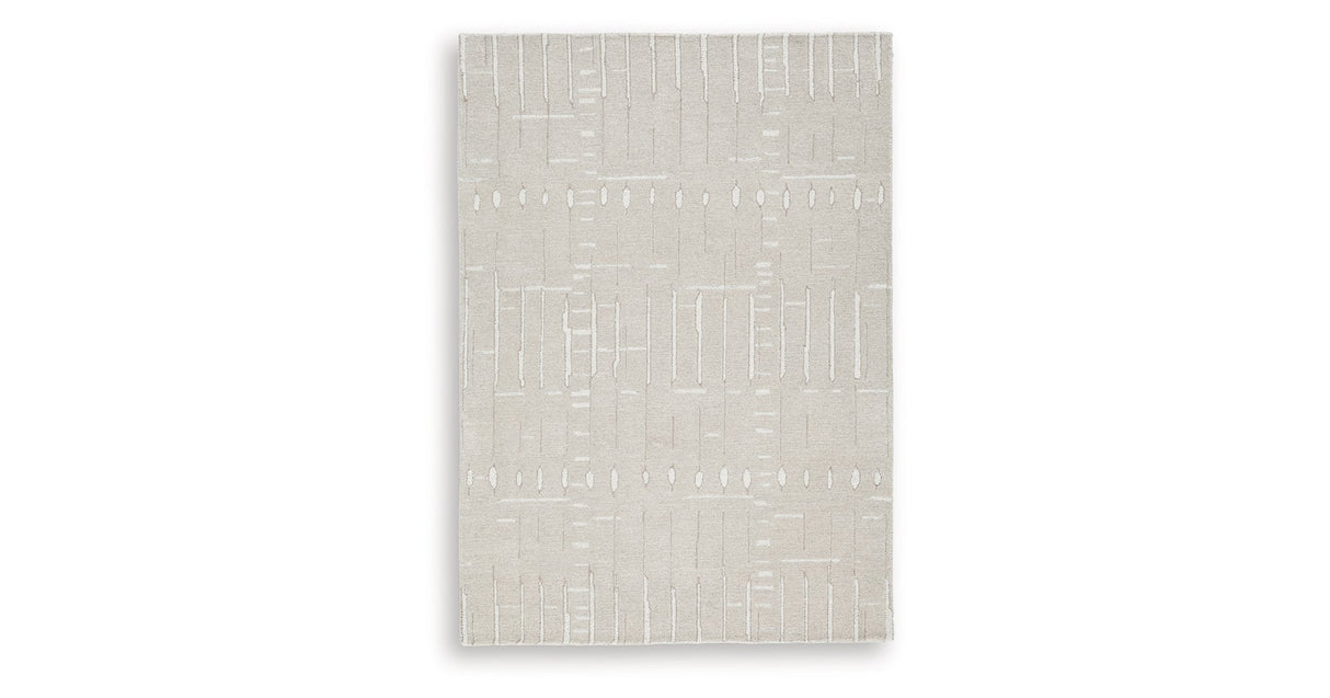 Wolbert Tan/Ivory Medium Rug by Ashley at Eve Furniture