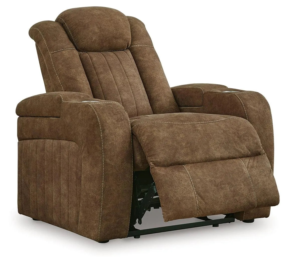Wolfridge Brindle Power Recliner by Ashley at Eve Furniture