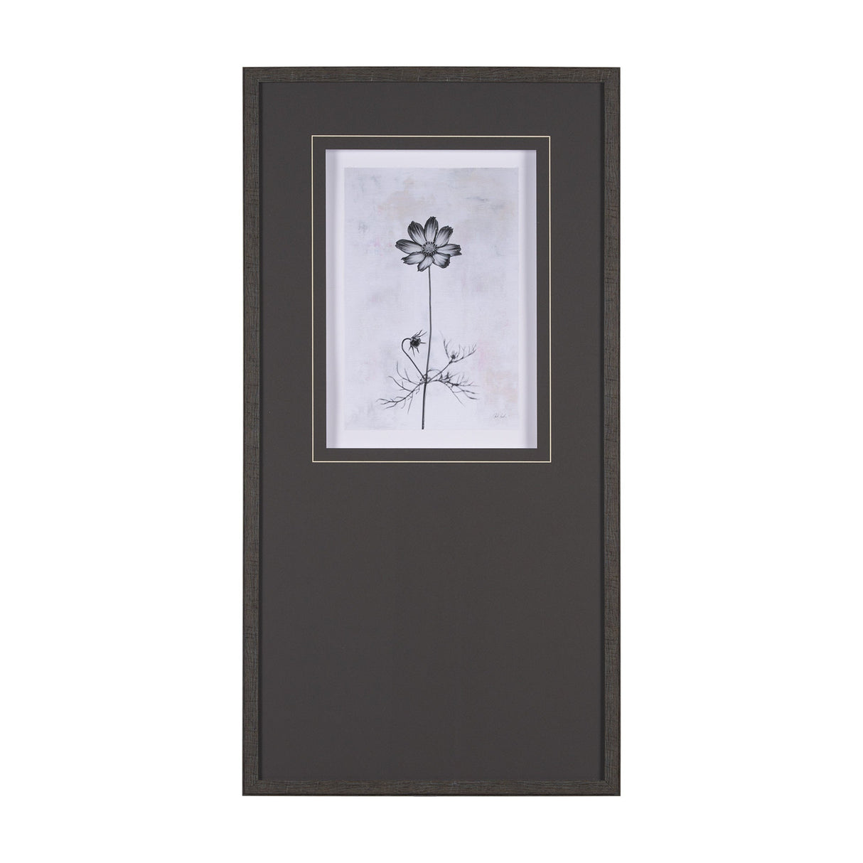 Wonderful Wildflowers XVI Neutral by Deborah Revell a Hand Embellished Framed Art Print Matted under by Mercana at Eve Furniture