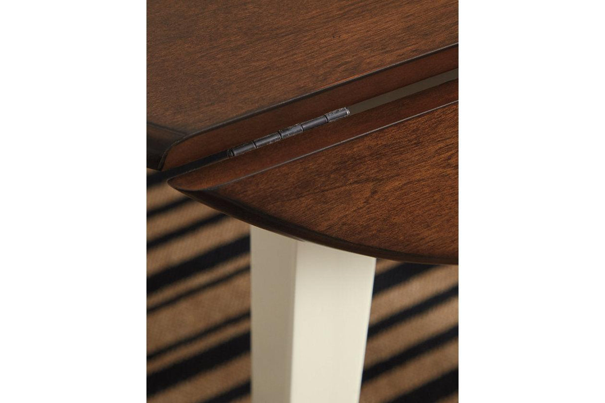 Woodanville Cream/Brown Dining Drop Leaf Table by Ashley at Eve Furniture