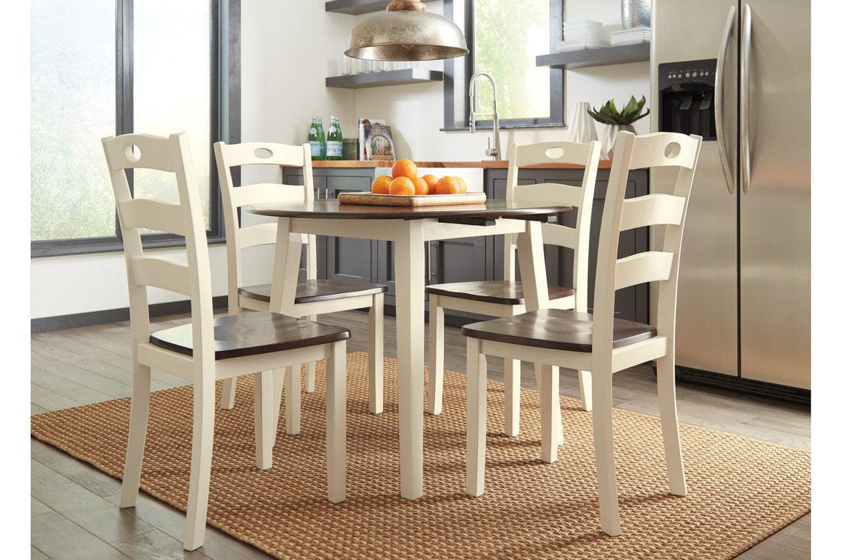 Woodanville Cream/Brown Dining Drop Leaf Table by Ashley at Eve Furniture