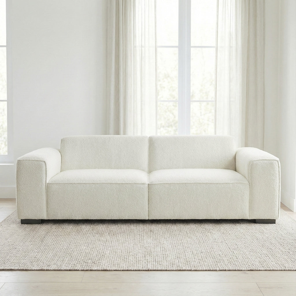 Woodley Modern Cream Boucle Sofa by Ashcroft Furniture at Eve Furniture