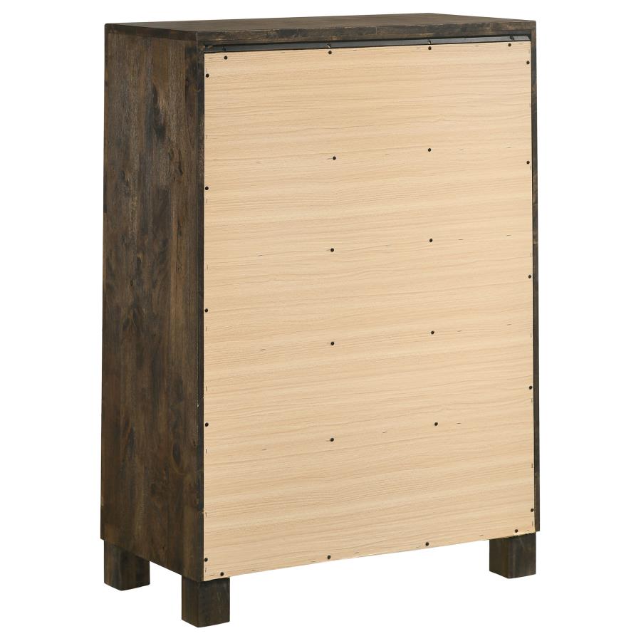 Woodmont Rustic Golden Brown 5-Piece Eastern King Platform Bedroom Set by Coaster at Eve Furniture