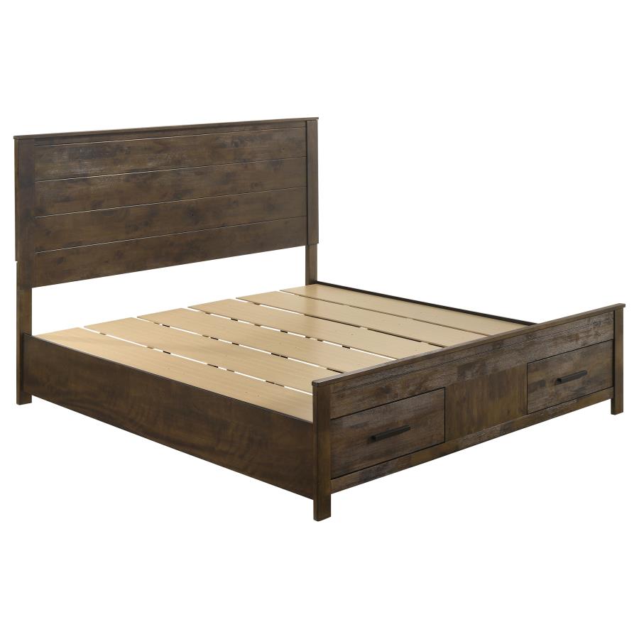 Woodmont Rustic Golden Brown 5-Piece Eastern King Platform Bedroom Set by Coaster at Eve Furniture