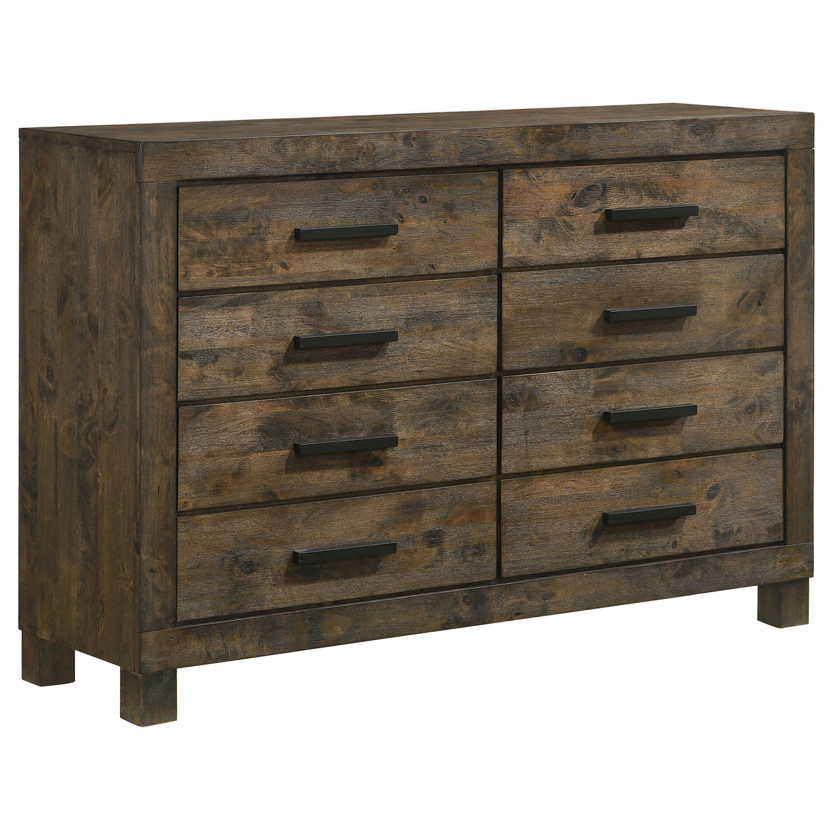 Woodmont Rustic Golden Brown 5-Piece Queen Platform Bedroom Set by Coaster at Eve Furniture