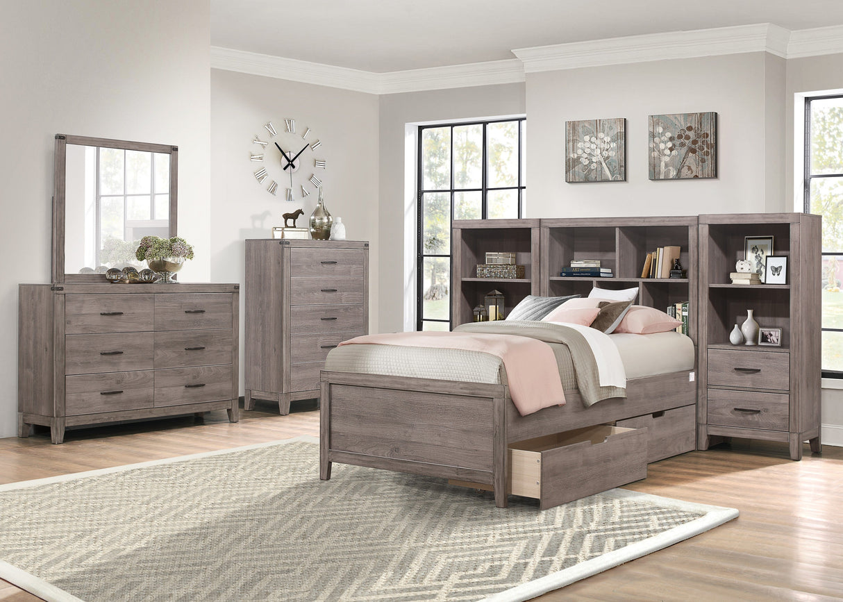 Woodrow Brownish Gray Twin/Full Toy Boxes (One Set) by Homelegance at Eve Furniture
