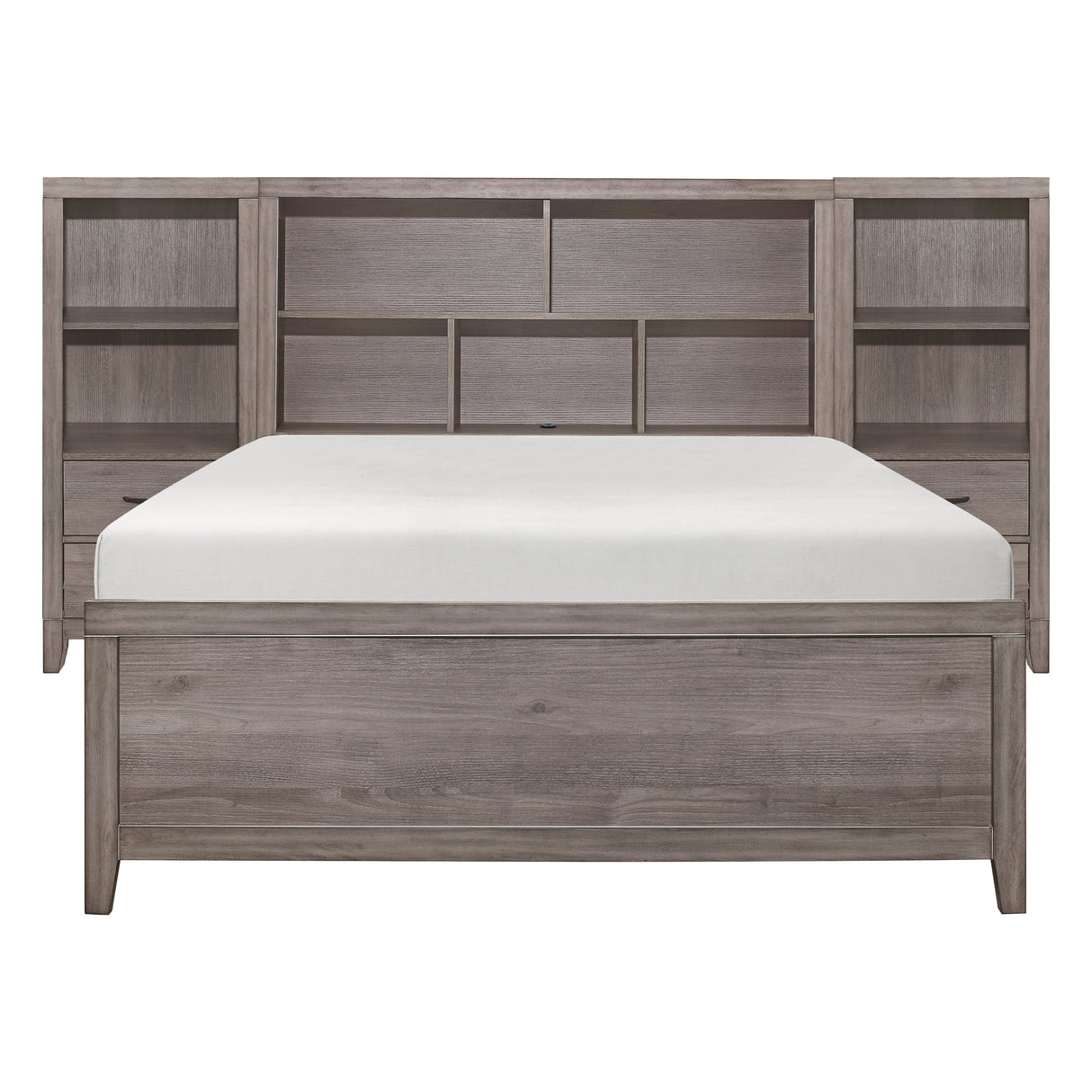 Woodrow Brownish Gray Youth Wall Bed with Toy Boxes by Homelegance at Eve Furniture