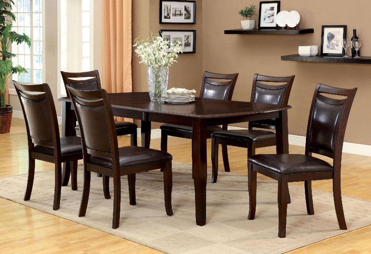 Woodside Dark Cherry/Espresso Dining Table by Furniture of America at Eve Furniture