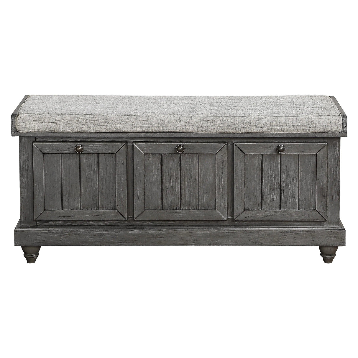 Woodwell Dark Gray Lift Top Storage Bench by Homelegance at Eve Furniture