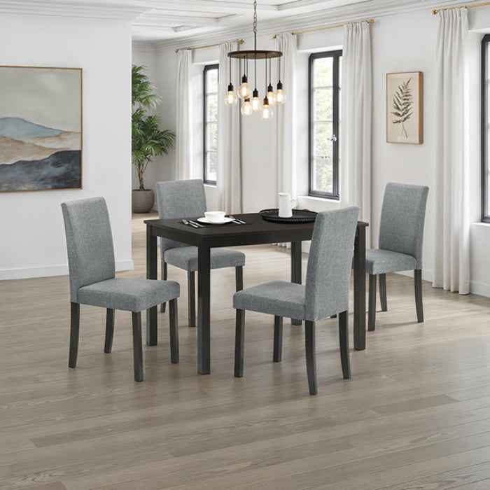 Worland Espresso 5-Piece Dining Table Set by Furniture of America at Eve Furniture