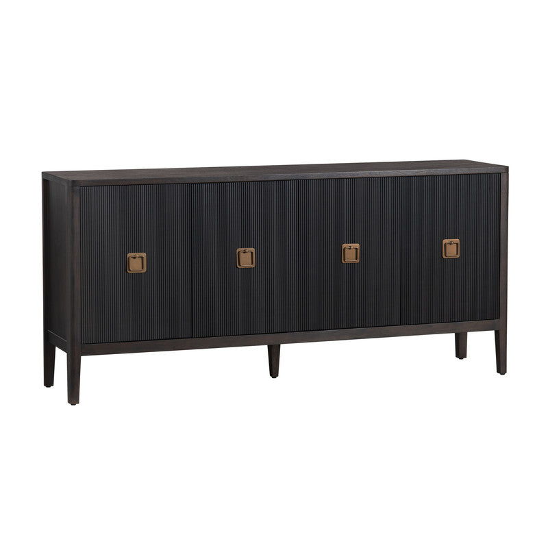 Worthington Brown/Black Four-Door Sideboard by Crestview at Eve Furniture