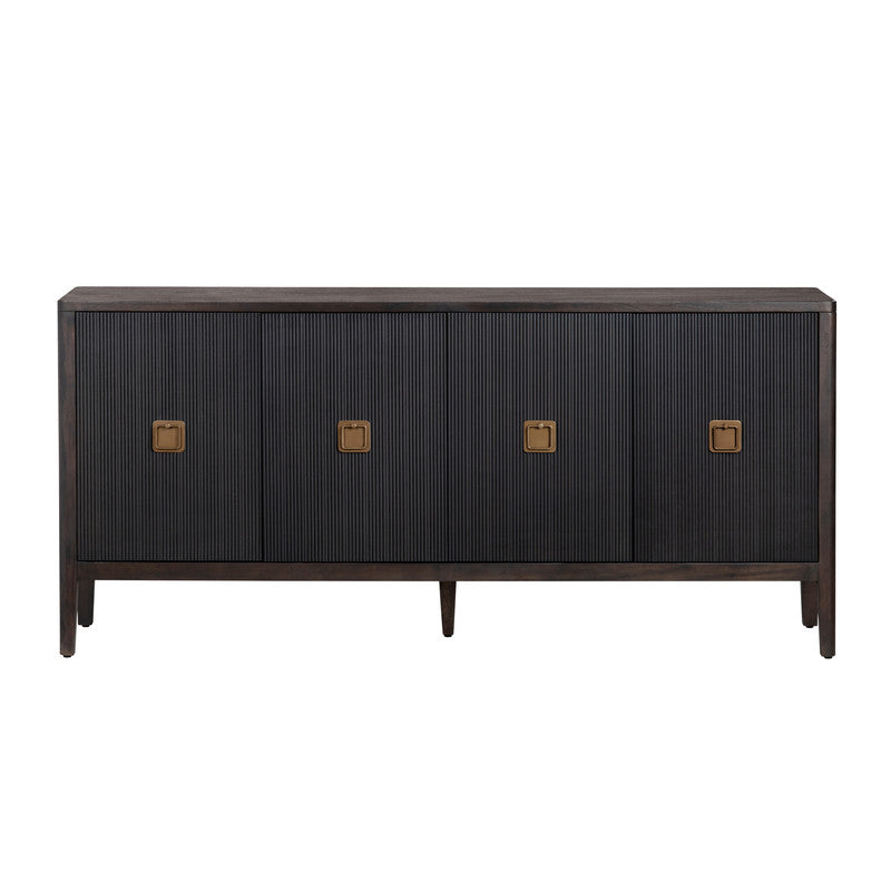 Worthington Brown/Black Four-Door Sideboard by Crestview at Eve Furniture