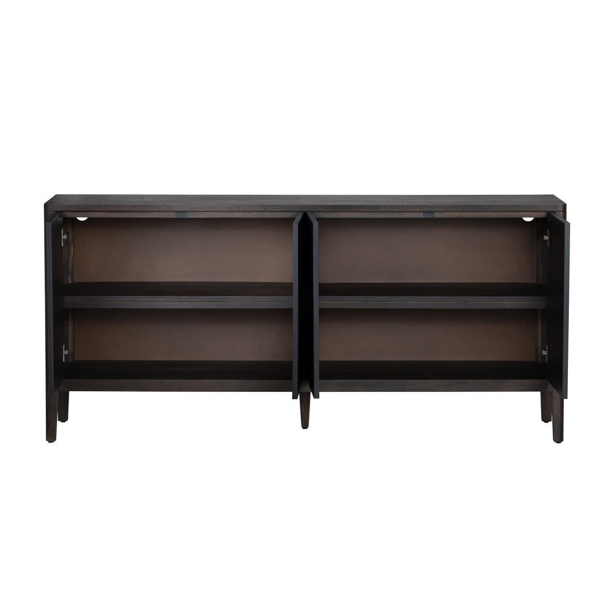 Worthington Brown/Black Four-Door Sideboard by Crestview at Eve Furniture