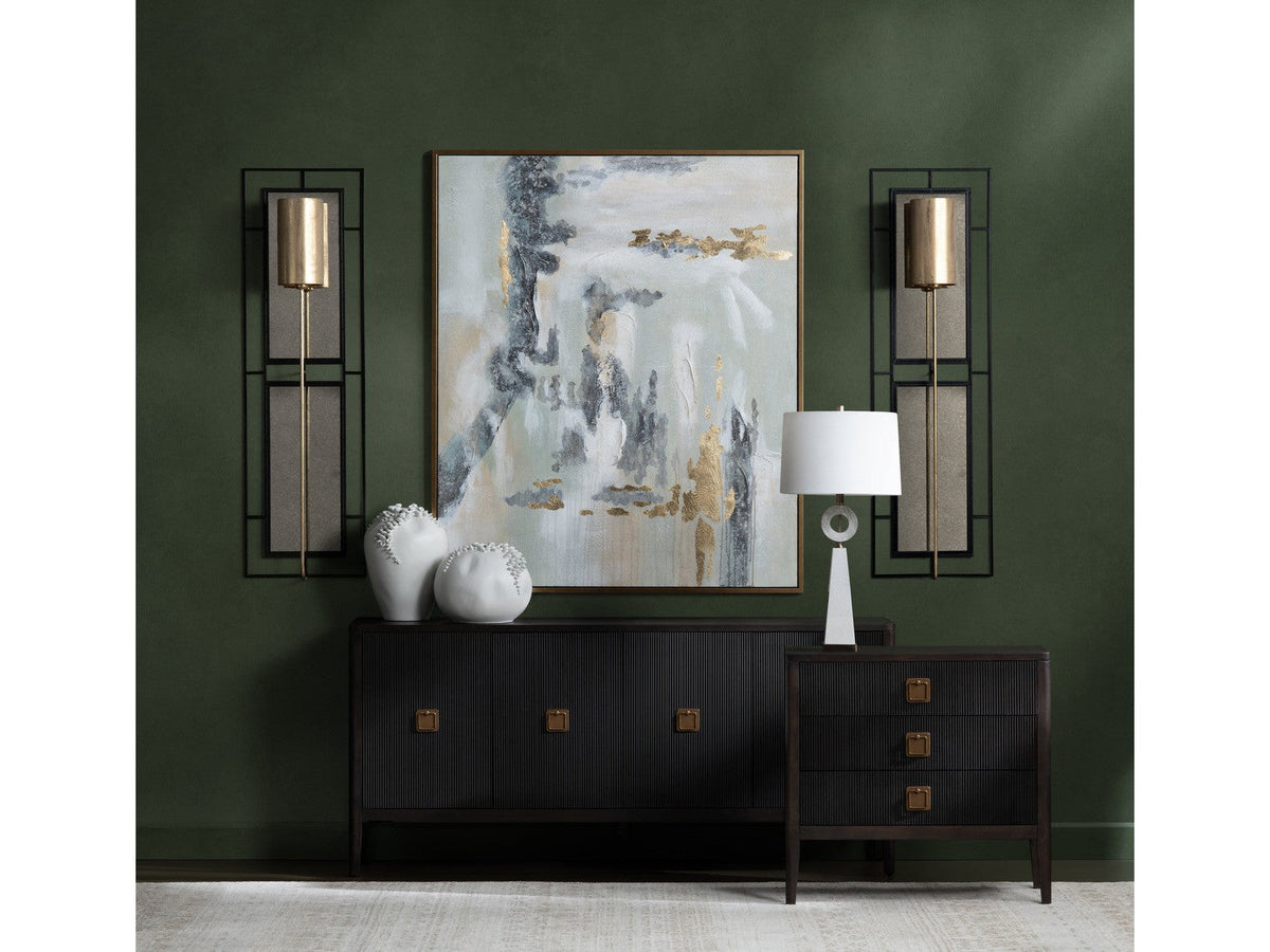 Worthington Brown/Black Four-Door Sideboard by Crestview at Eve Furniture
