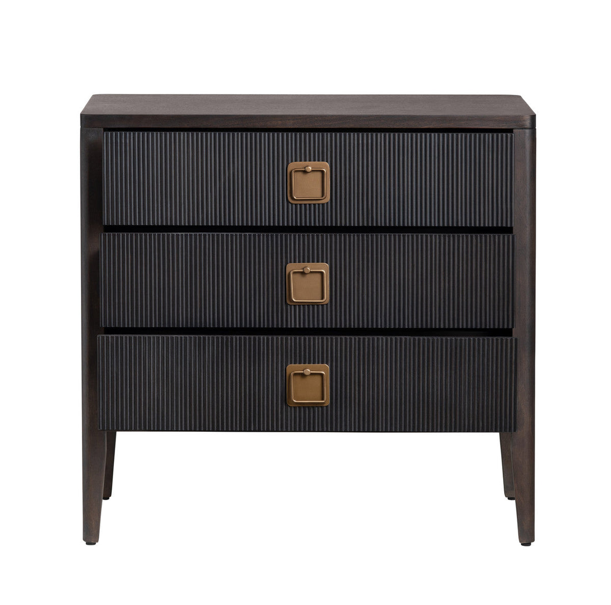 Worthington Brown/Black Three-Drawer Chest by Crestview at Eve Furniture