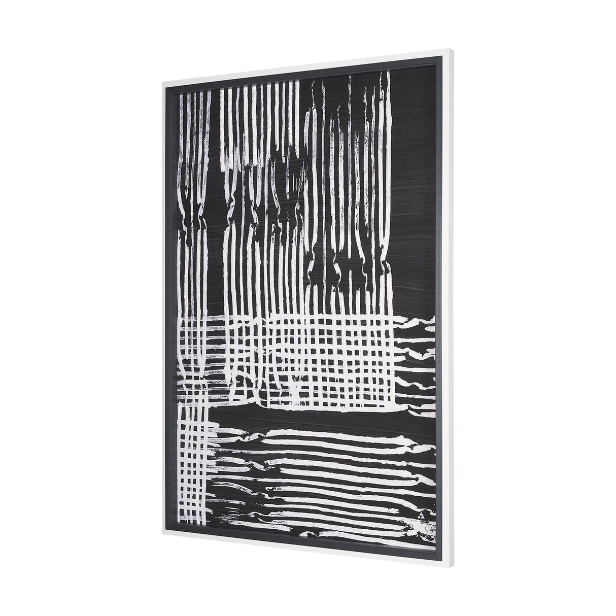 Woven Lines I by Mercana Studio a Hand Embellished Textured Framed Art Print by Mercana at Eve Furniture