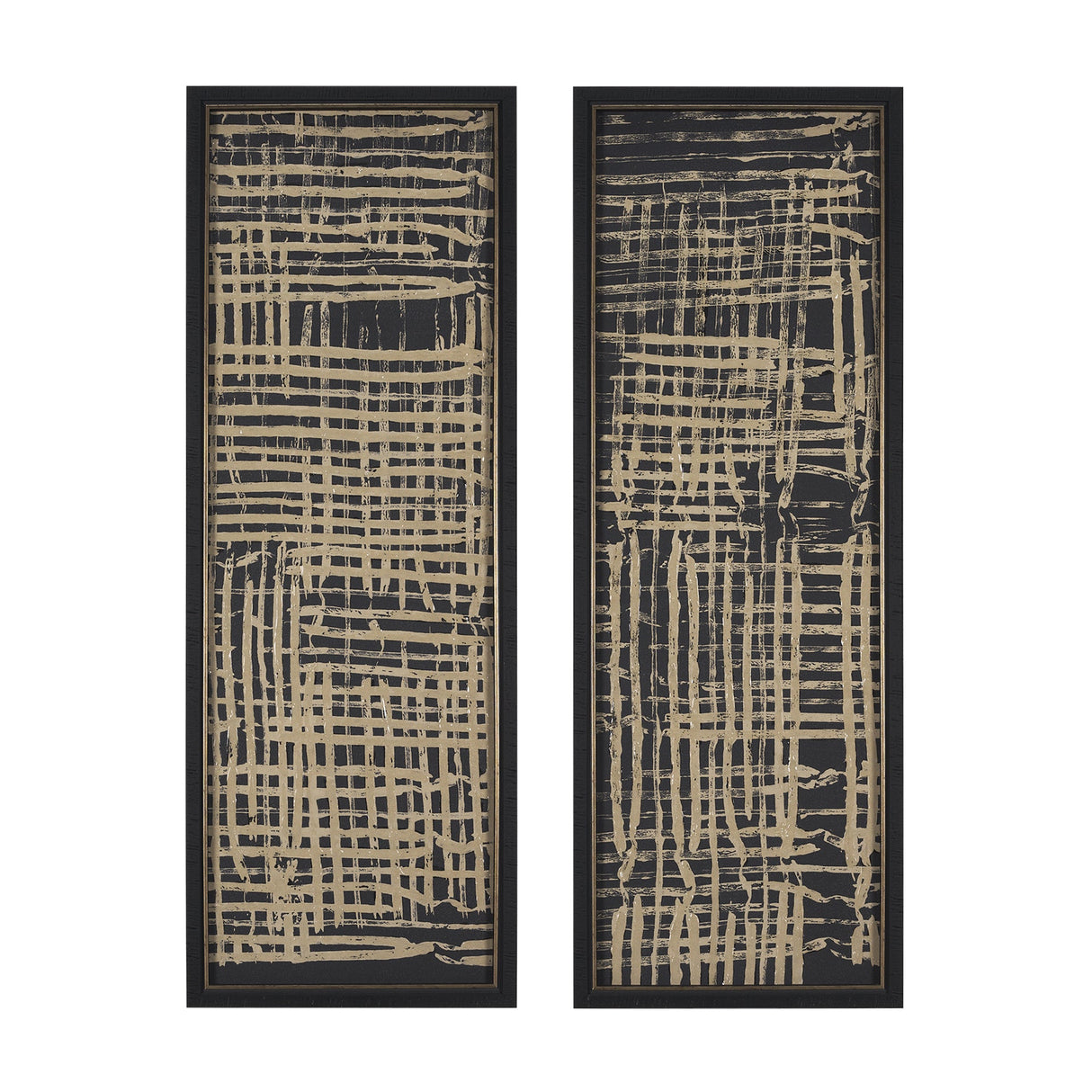 Woven Lines II Tan by Mercana Studio a Hand Embellished Textured Framed Art Print by Mercana at Eve Furniture