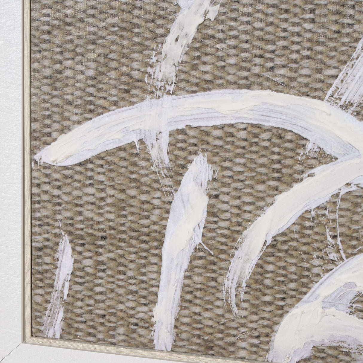 Woven Textile by Mercana Studio a Hand Embellished Textured Framed Canvas by Mercana at Eve Furniture