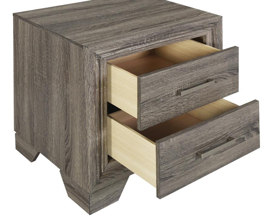 Wright Brown Oak 4-piece Queen Bedroom Set by Coaster at Eve Furniture