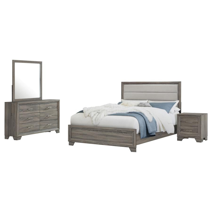 Wright Brown Oak 4-piece Queen Bedroom Set by Coaster at Eve Furniture