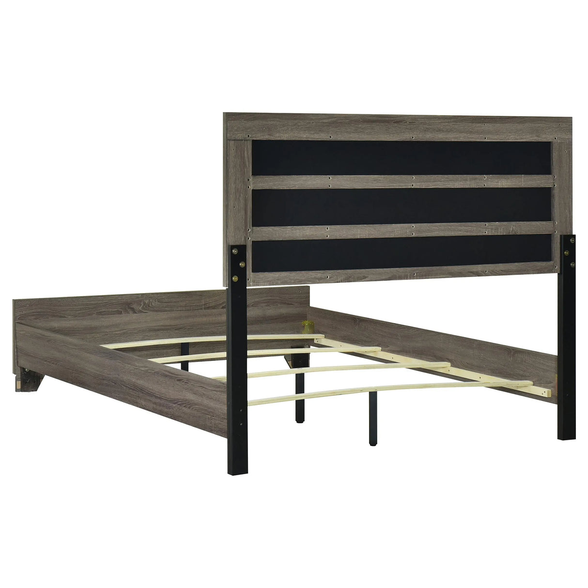 Wright Brown Oak 50-inch Upholstered Eastern King Bed by Coaster at Eve Furniture