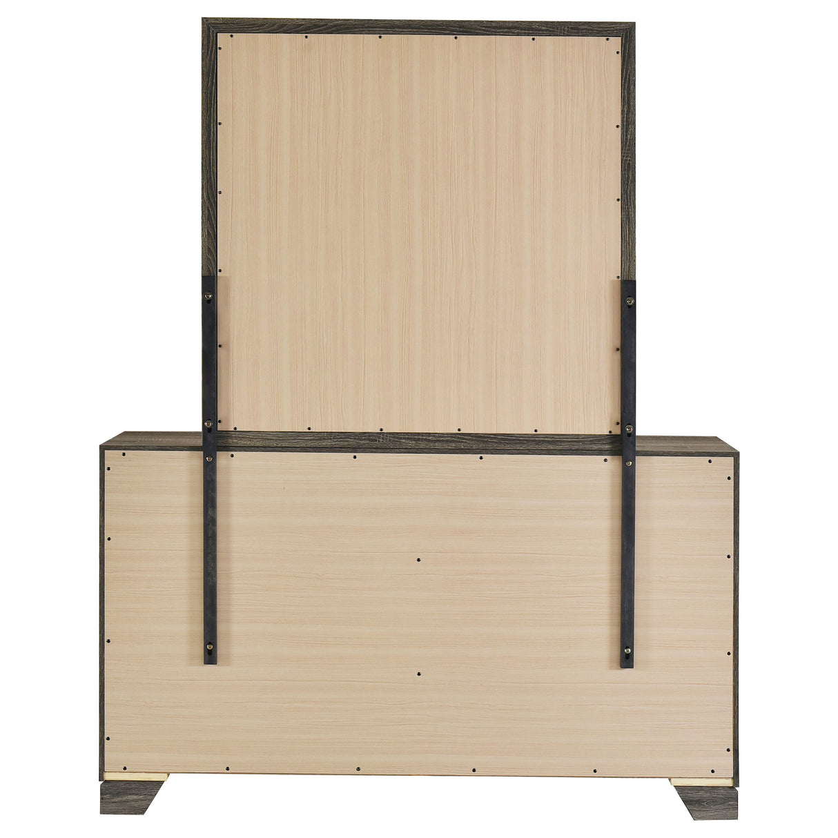 Wright Brown Oak 6-drawer Dresser and Mirror by Coaster at Eve Furniture