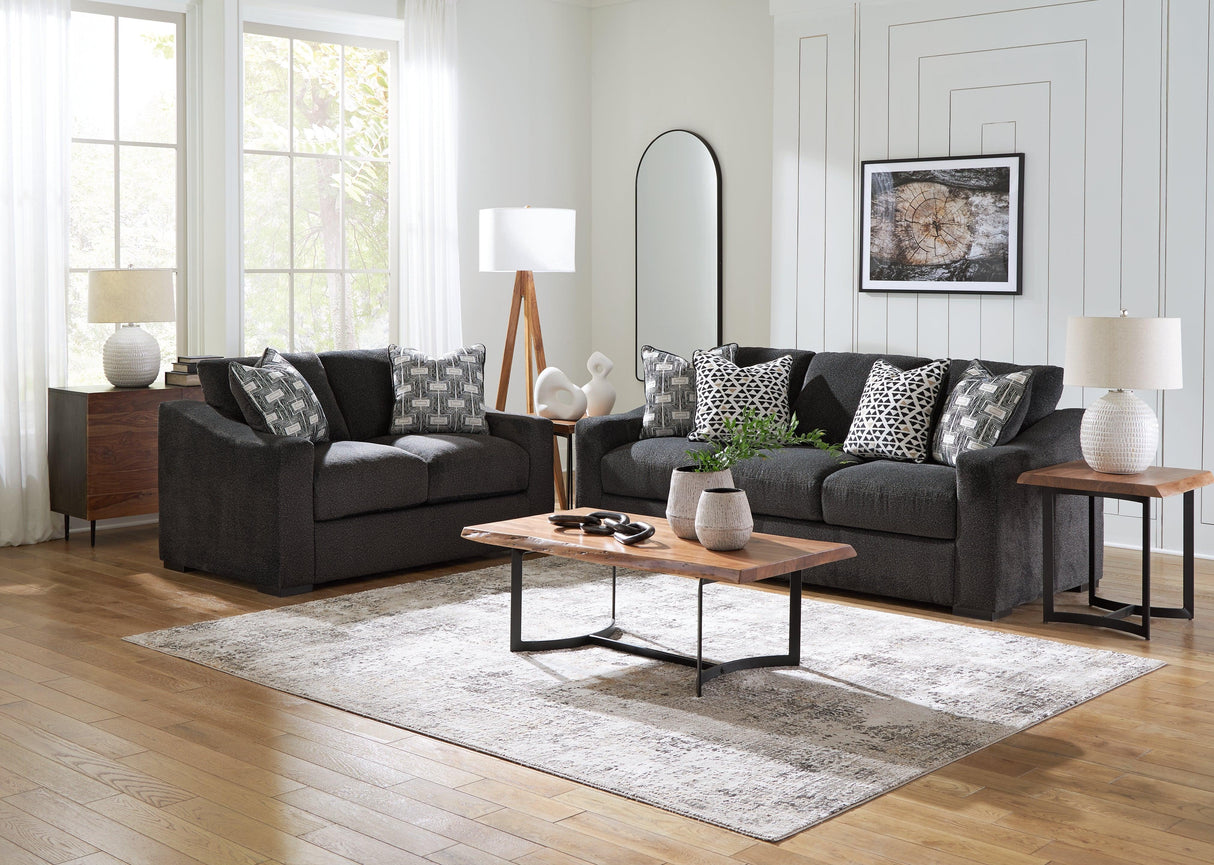 Wryenlynn Onyx Sofa and Loveseat by Ashley at Eve Furniture