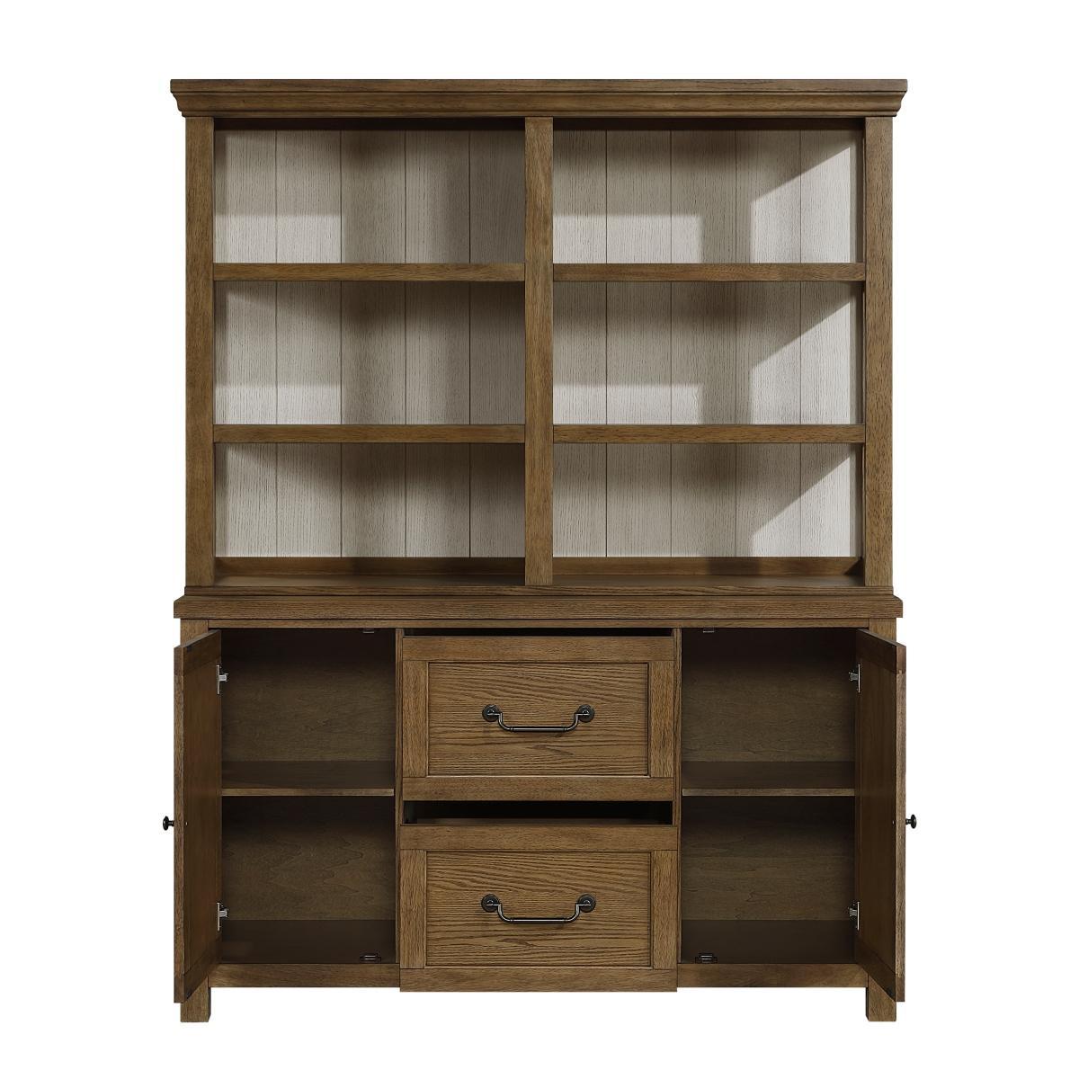 Wyatt Brown Buffet Hutch by Homelegance at Eve Furniture