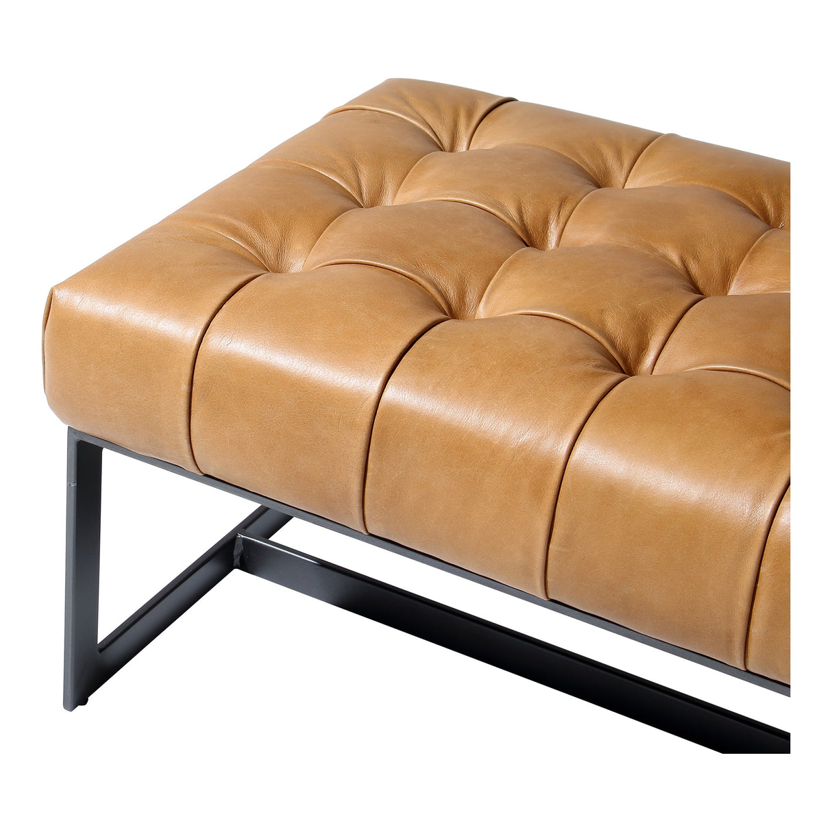 Wyatt Brown Leather Bench by Moe's Home at Eve Furniture