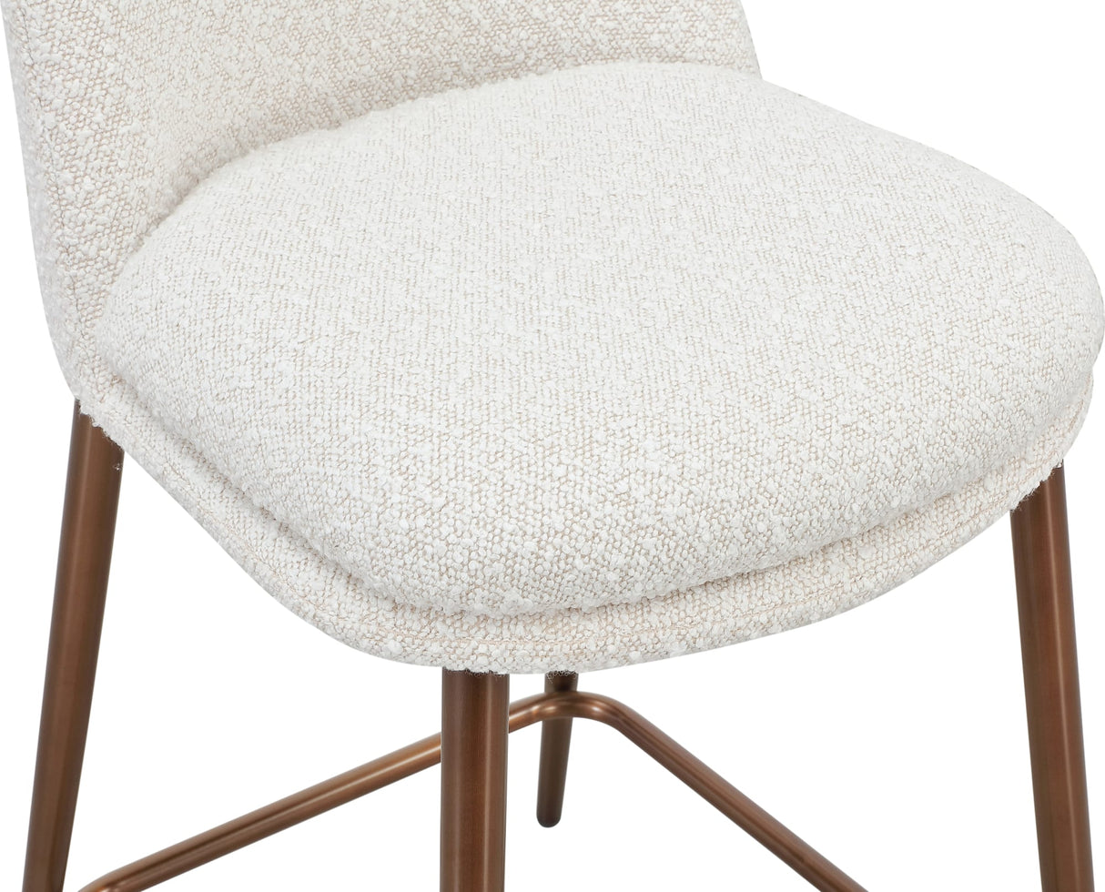 Wyatt Ricotta/Bronze Upholstered Counter Stool (Set of 2) by Modus Furniture at Eve Furniture