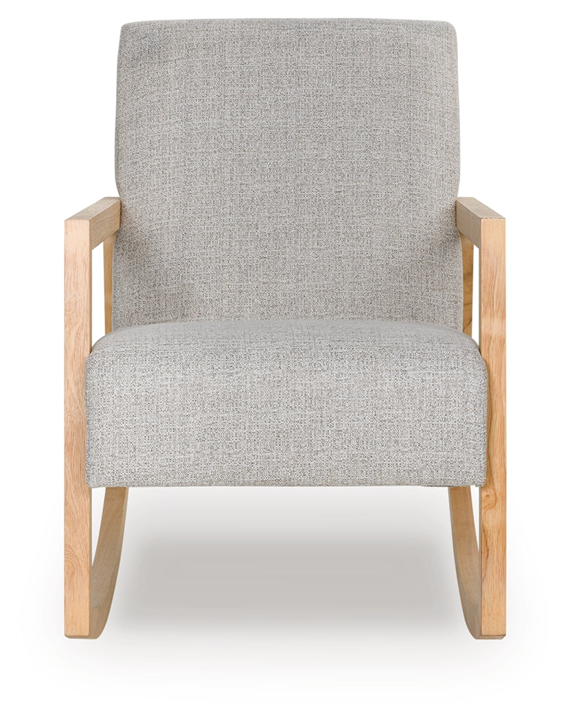 Wychworth Gray/Natural Accent Chair by Ashley at Eve Furniture